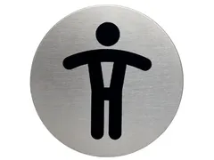 Infobord pictogram Durable 4905 wc heren rond 83Mm RVS