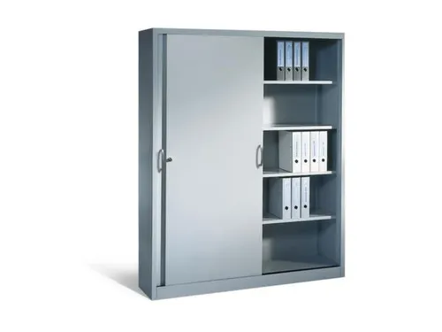 schuifdeurkast,RAL 7035,HxBxD 1950x1600x400mm,8xStalen bodem,5 OH