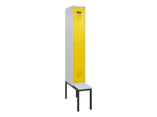 locker met bank,voor scheiding van kleding,HxBxD 2120x300x815mm,1vak