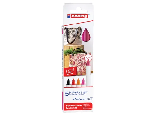 Viltstift edding 4600 textiel rond 1mm warm assorti