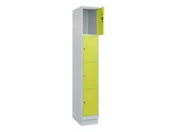 lockerkast,HxBxD 1950x300x500mm,1x4vakken,vak B 300mm,cil.-slot,sokkel
