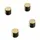 Glasbordmagneten Naga 10x10xmmcylinder set a 4st. goud