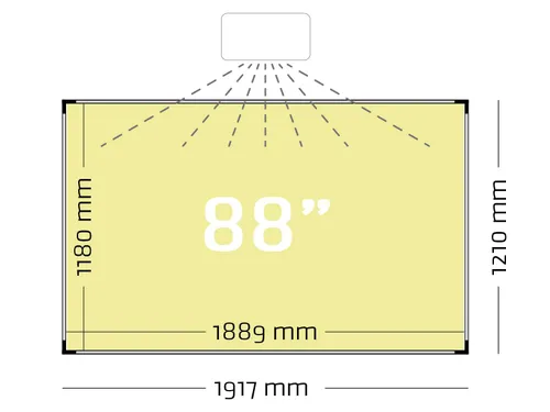 Projectiebord ExtraFlat mat wit 120x192cm 16:10