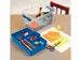 Q-line opbergbox 6L met bakje transparant blauw - 30x20x14,5cm