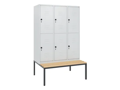 Dubbeldekse dekenkist,HxBxD 1950x1200x815mm,3x2vak.,vak B 400mm