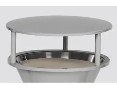 overkapping,v. Staande asbak,kunststof,RAL9006