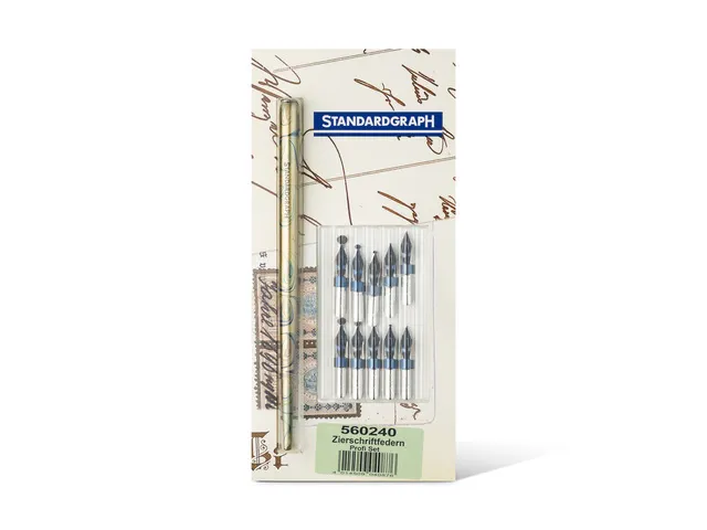 Pointe de calligraphie Standardgraph 10 pièces + porte-plume