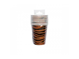 Wegwerp bekers Papier Cups Tiger Safari 8 stuks - 3