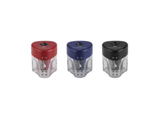 Grip enkele puntenslijper Faber-Castell in assorti kleuren rood, blauw - 3