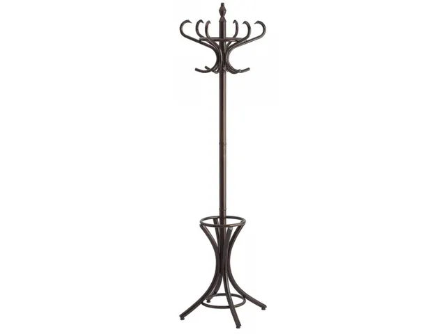 Portemanteau sur pied Bistro 12 crochets marron foncé