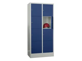 lockerkast,HxBxD 1850x800x500mm,2x4vakken,RAL7035,front RAL5010 - 2