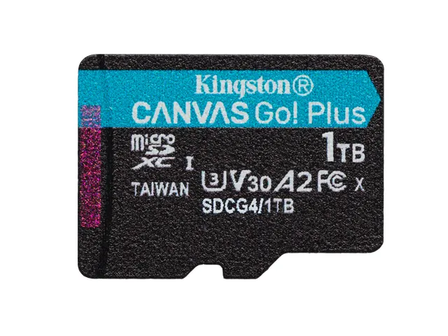 1TB microSDXC Canvas Go! Plus Gen4 200MB/s A2 U3 V30 kaart + adapter