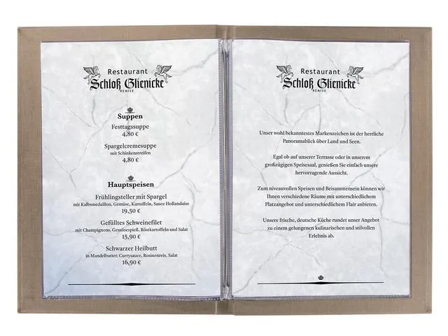 Menukaart map Sigel A4 bruin voor 8 blad