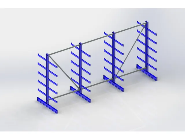 Draagarmstelling Dubbelzijdig 2000x4050x1150mm 6gelijk Lange Armen