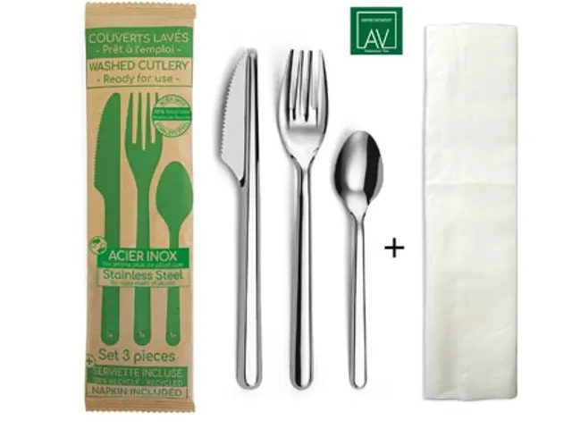 Leaves by Amefa Bestekset 3-delig met Servet