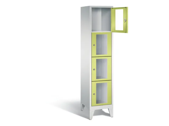 Lockerkast 1850x420x500mm 1x4 vakken Cilinderslot Poten, RDS1108060