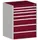 ladekast HxBxD 1000x800x650mm 7laden romp RAL7035 front RAL3004