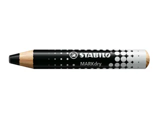 Whiteboardpotlood STABILO MARKdry incl 2 slijpers zwart classpack 30st - 3