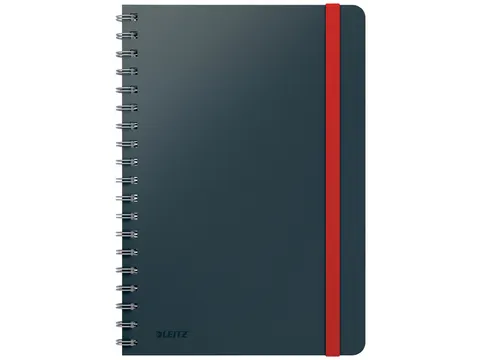 Notitieboek Leitz Cosy B5 lijn spiraal grijs