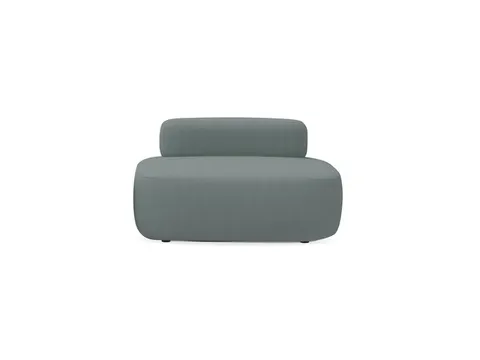 Poefmodule Rocada Volga-C 100x62x92cm vierkant grijs