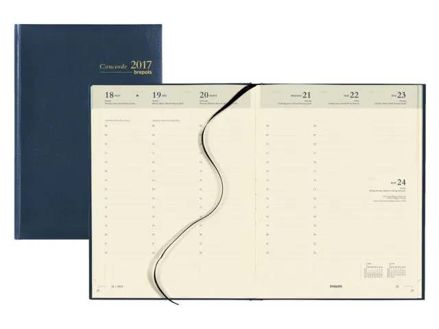 Agenda 2027 Brepols Concorde Lima 7 jours/2 pages bleu