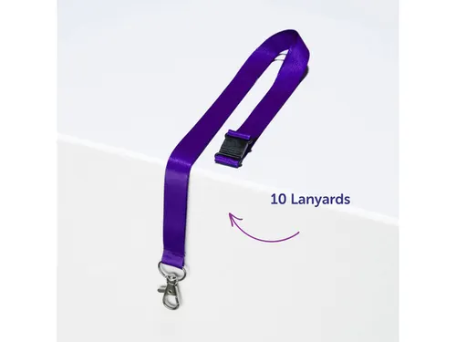 Lanyard Avery rPET lila 440x15mm met karabijnhaak 10 stuks