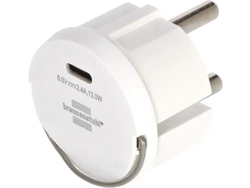 Brennenstuhl Stopcontactadapter USB C 2.4A Wit