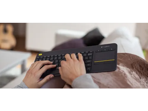 Wireless Touch Keyboard K400 Plus - Zwart, Belge (Azerty)