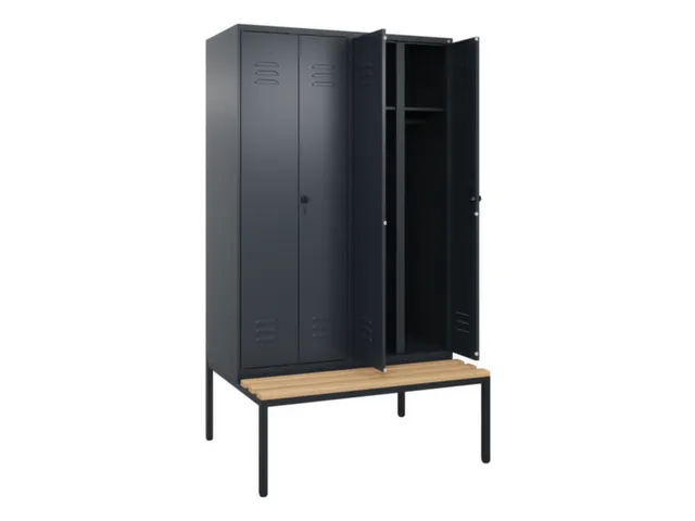 locker voor scheiding van kleding,HxBxD 2120x1200x815mm,4vak