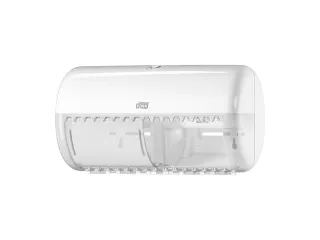 Tork 557000 T4 Toiletpapier Dispenser Elevation Twin Verticaal Wit - 3