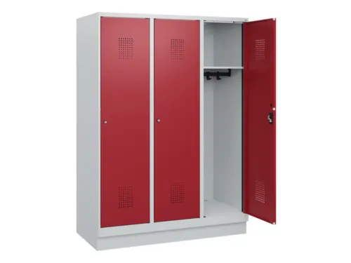 schoollocker,HxBxD 1630x1200x500mm,3vak,vak B 400mm,cil.-slot,sokkel