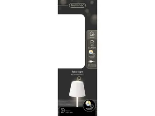 Tafellamp Lumineo led oplaadbaar steady binnen wit - 3