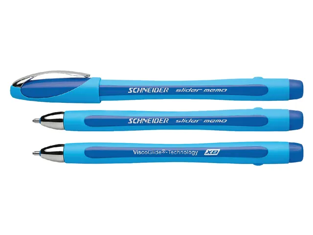 Balpen Schneider Slider Memo Blauw Extra Breed