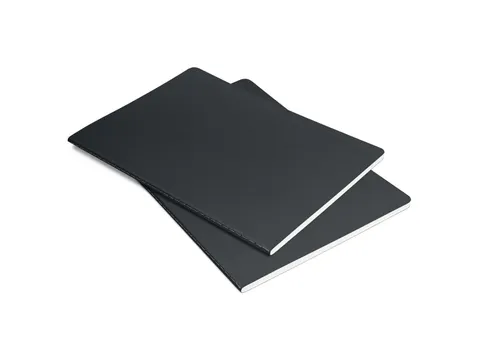 Notitieschrift Linescape Neo A5 2st.d.grijs/l.grijs lijn 68 pag 80gr.