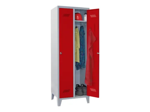 Garderobekast 1850x630x500mm 2 Vakken Klink Ral7035 Front Ral3000