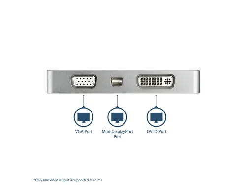 Aluminium A/v Reisadapter 4-in-1 Usb-c Naar Vga, Dvi, Hdmi Of Mdp 4k