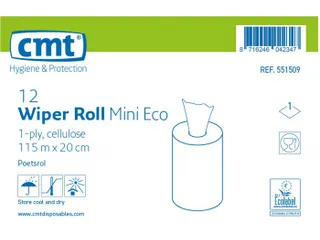 Poetsrol Mini Eco Cel zonder koker 1-laags Wit 12 Rol - 2