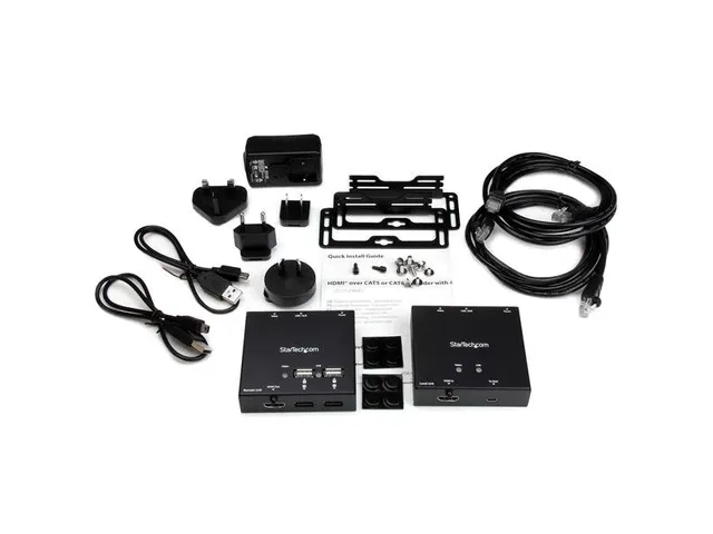 Hdmi Over Cat6 Extender Met 4-poorts Usb Hub 50m 1080p