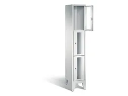 lockerkast 1850x320x500mm 1x3 vakken Cilinderslot Poten RAL7035