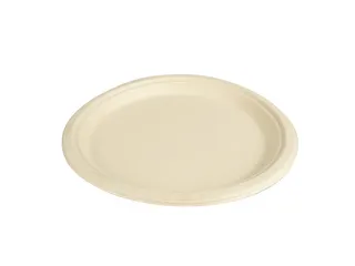 Bord IEZZY 260mm suikerriet PFAS-vrij naturel 50 stuks - 2
