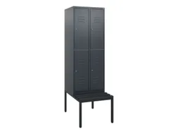 Dubbeldekse dekenkist,HxBxD 1950x600x815mm,2x2vak.,vak B 300mm