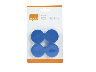 Magneet Nobo 38mm blauw 4 stuks - 1