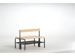 dubbele zitbank,HxLxD 770x1015x725mm,houten lijst,frame staal RAL7016