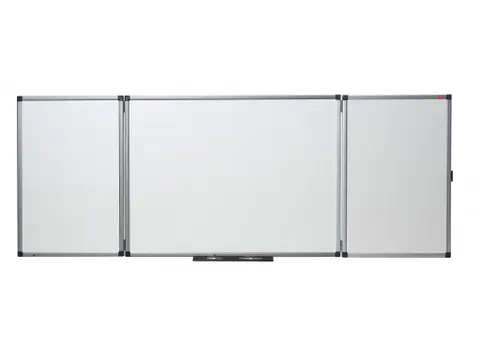Tableau blanc Triptyque Nobo Prestige rabattable Email 120x400cm