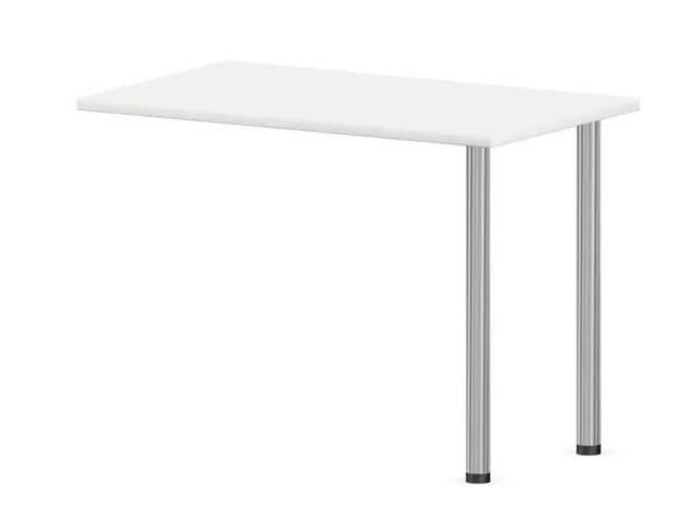 aanbouwtafel,i.h.v.,HxBxD 720-840x1000x600mm,2voeten verchroomd,Bl-wit