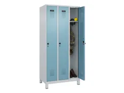 locker,HxBxD 1950x900x500mm,3vak,vak B 300mm,draaigrendel,voeten
