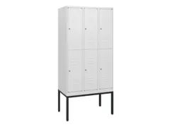 dubbeldekse locker,HxBxD 1950x900x500mm,3x2vak.,vak B 300mm,cil.-slot