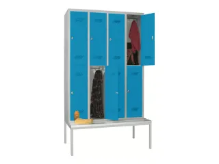 banklocker,dubbeldeks,HxBxD 2150x1200x800mm,RAL7035,front RAL5012 - 2