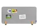 Elements Bureauscherm akoestisch 60x120cm Licht Grijs Houders