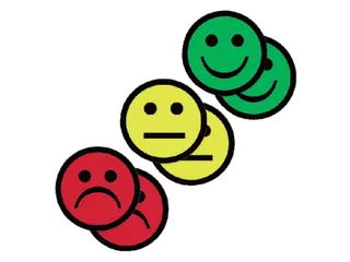 Magneet smiley 50mm 2x geel 2x groen 2x rood - 1